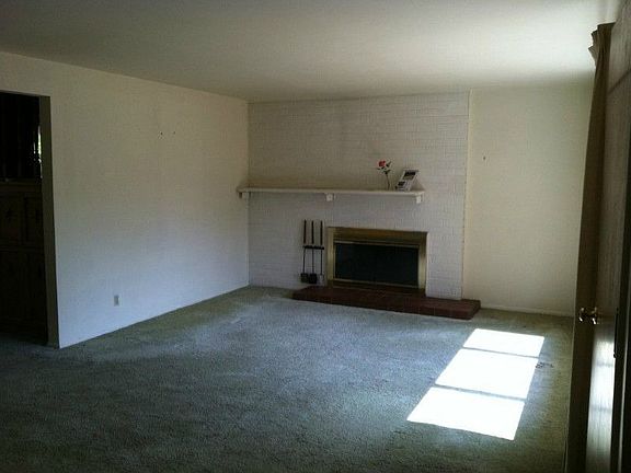 Living Room with wood burning fireplace