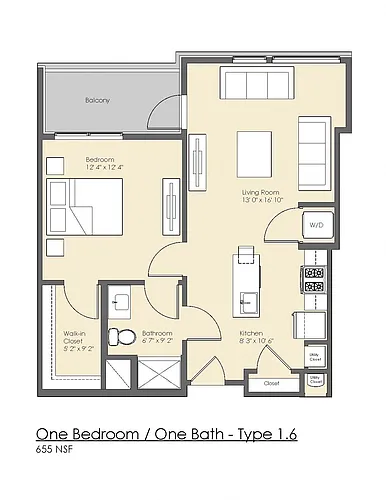 Floor plan One bedroom