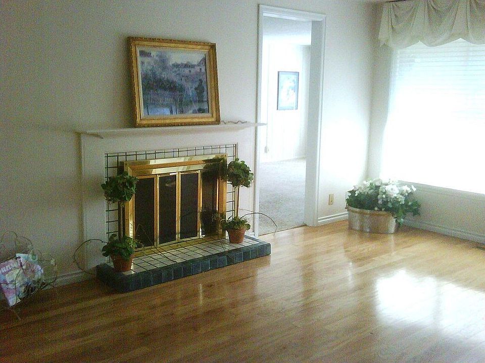 Living room with wood burning stove