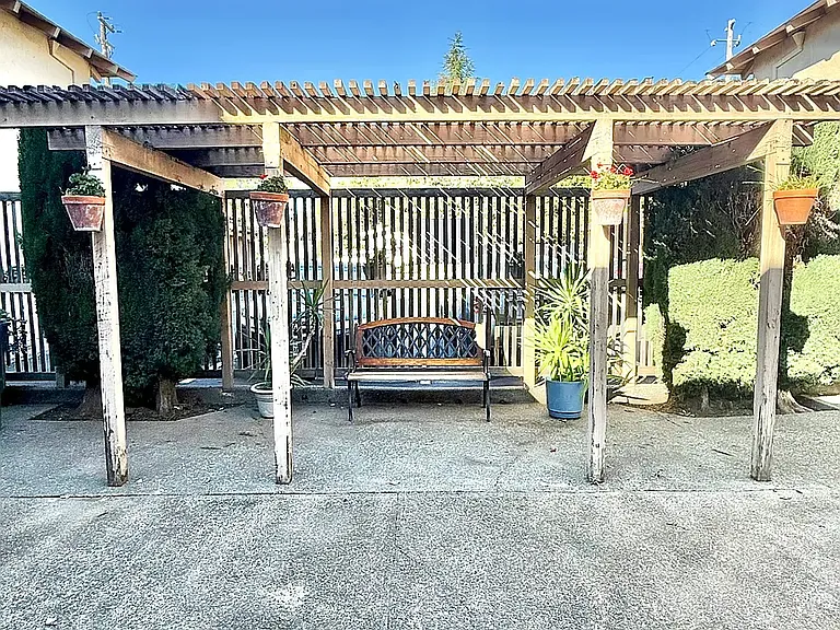 Patio in front of unit
