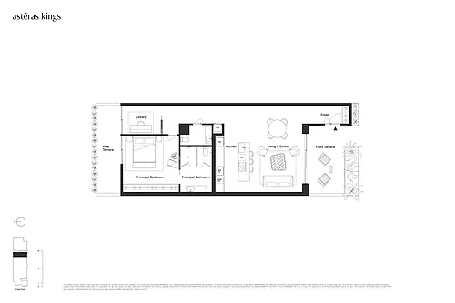 Floor plan 1 Bedroom and Office