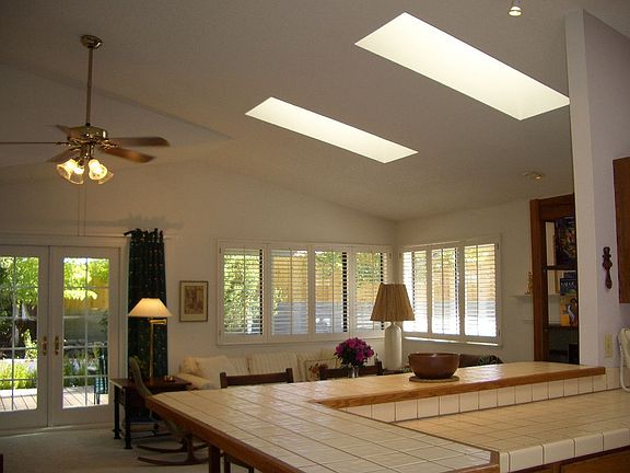 Kitchen overlooks family room