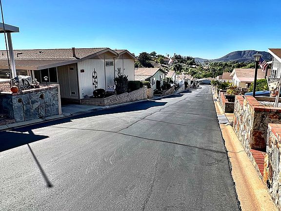 Looking down street