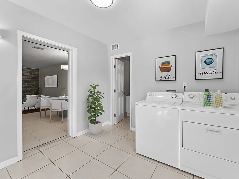 In unit washer and dryer