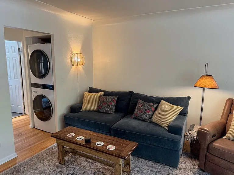 Laundry and living room