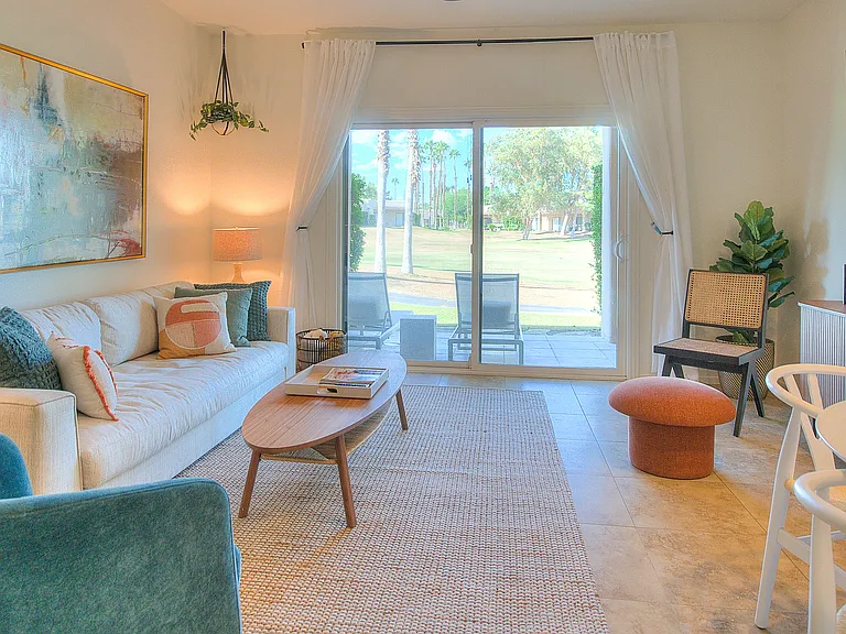 Large living room with lots of seating