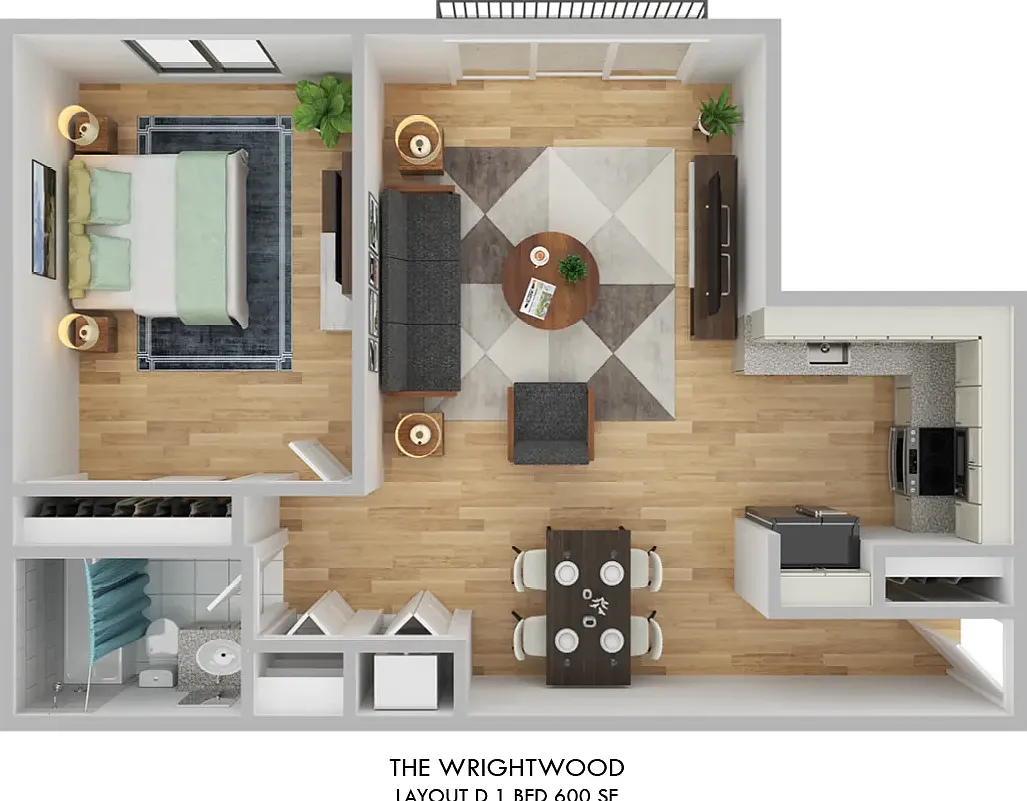 1 bed, 1.0 bath, 600 sqft, $2,721 — Photo 4