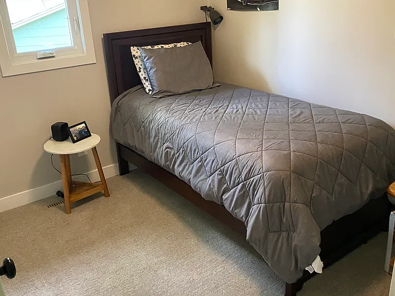 Cozy upstairs bedroom (or office), across from bathroom