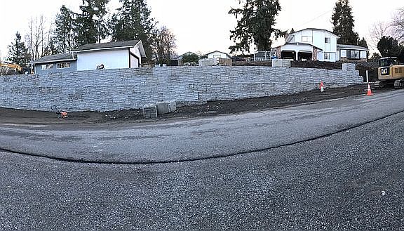 During the wall construction
