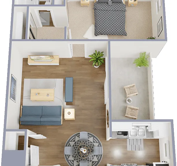 Plan A - Income Restricted Floorplan Diagram
