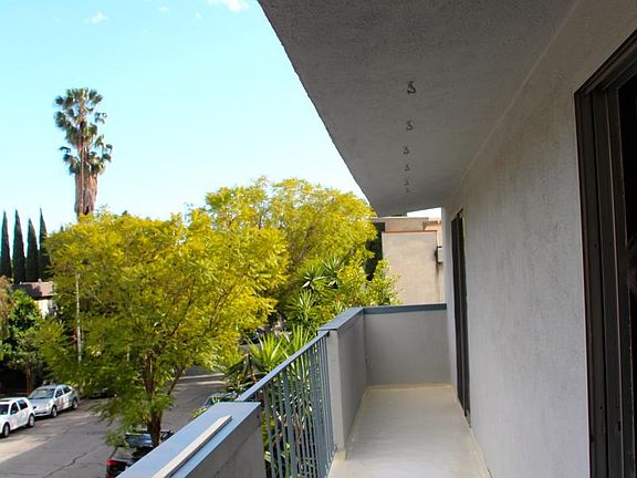 huge balcony across front of bldg