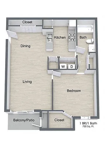 Floor plan One Bedroom
