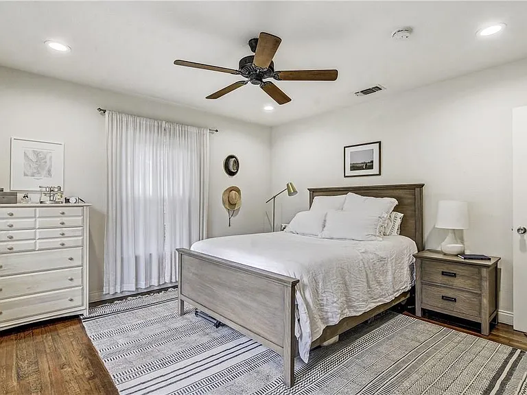 Large Primary Bedroom, Pictured with Queen Sized Bed (Large enough room to fit a king)