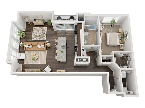 Floor plan 1X1 J