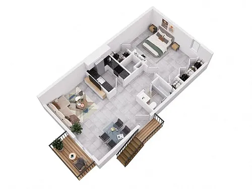 Floor plan 1 Bedroom 1 Bathroom
