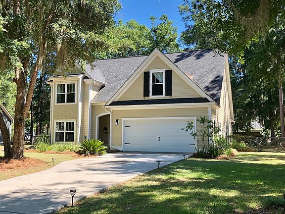 Two car garage with built in storage.