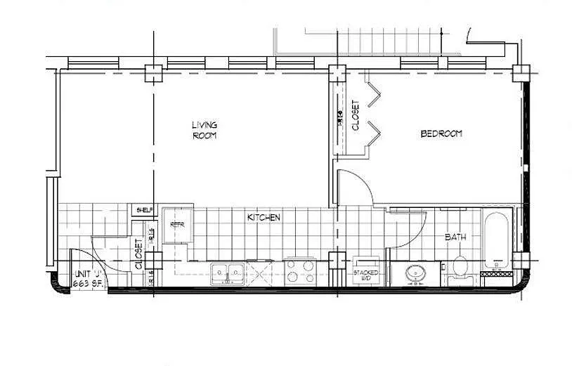 Floor plan 1 Bedroom 1 Bath