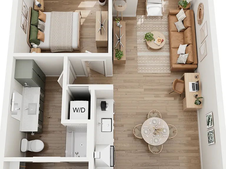 Explore this well-designed one-bedroom apartment, perfect for stylish and efficient living. Explore this well-designed one-bedroom apartment, perfect for stylish and efficient living.