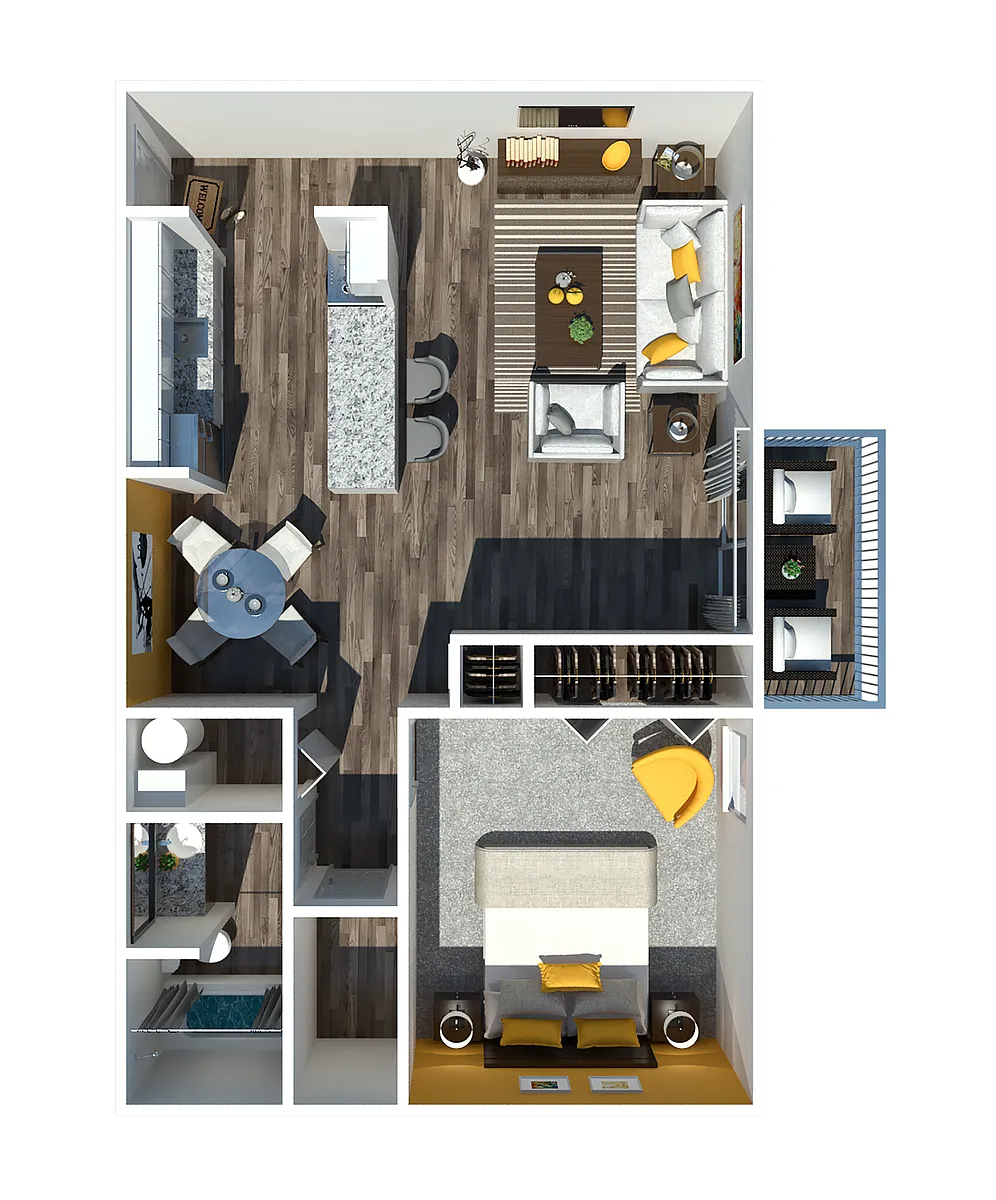 Floor plan One Bedroom | One Bathroom