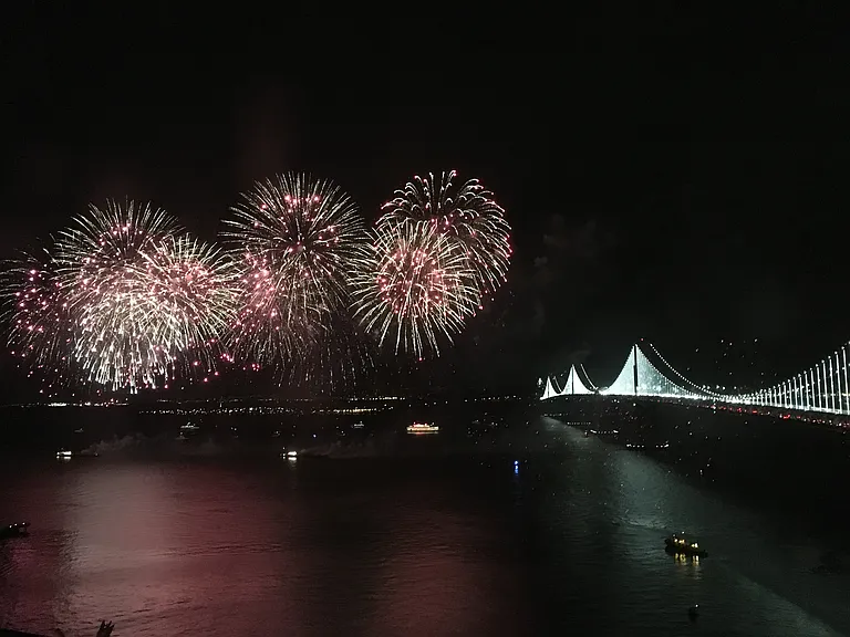 FRONT ROW FIREWORKS SHOW FROM LIVING ROOM (4TH OF JULY)
