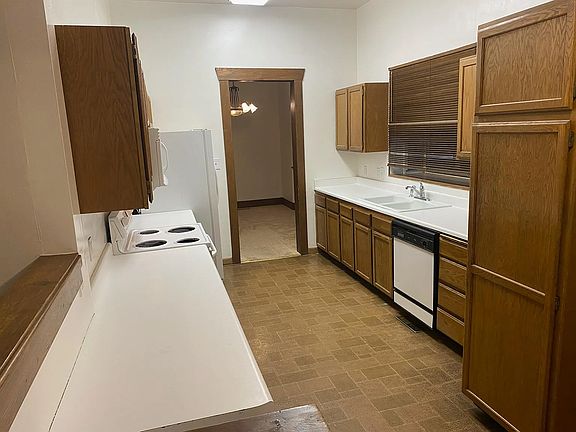 From side entry, kitchen