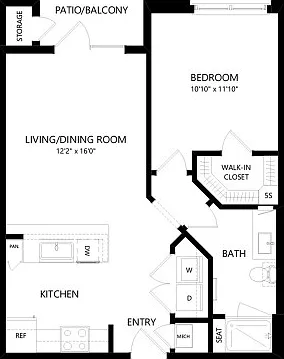 Floor plans are artist's rendering. All dimensions are approximate. Actual product and specifications may vary in dimension or detail. Not all features are available in every apartment. Prices and availability are subject to change. Floor plans are artist