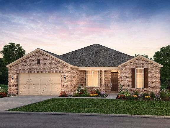 The Stellar, a one-story home with 2-car garage, shown with Home Exterior LS201