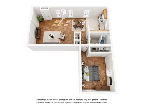 Floor plan 1 Bedroom Apartment