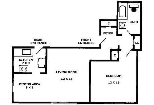 Floor plan 660 sqft