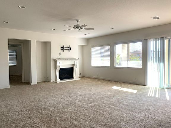 Grand living room with fireplace