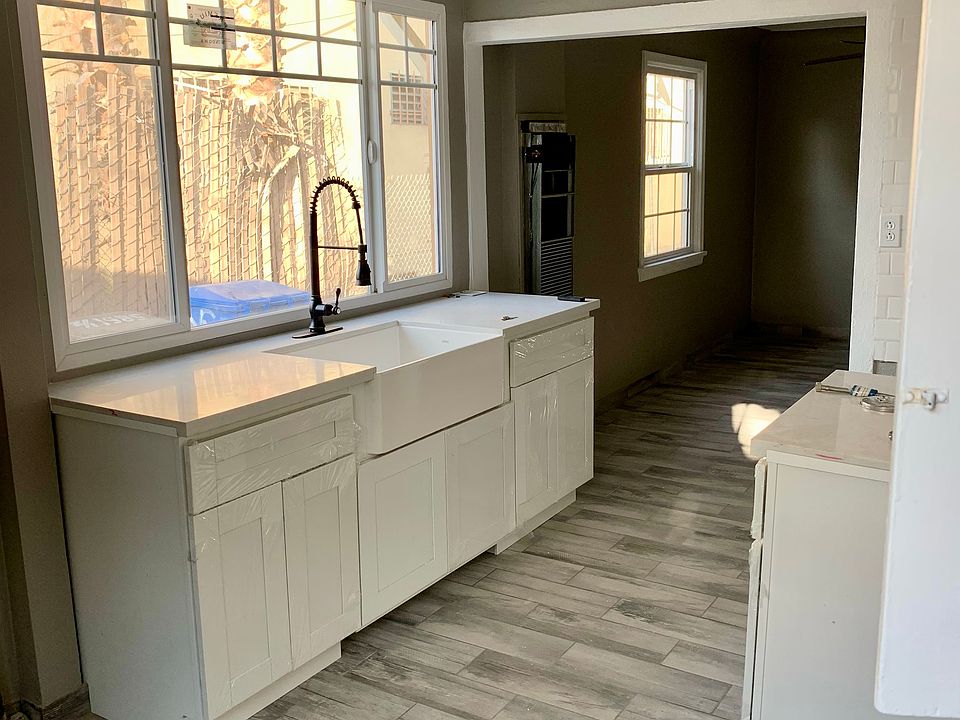 Kitchen. Fridge and stove are included though not yet installed when this photo was taken.