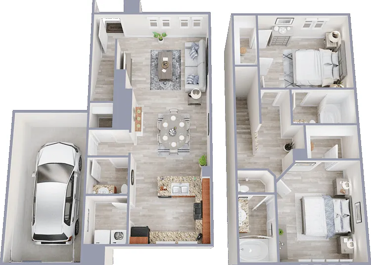 Via San Lucia with Attached Garage included Floorplan Diagram