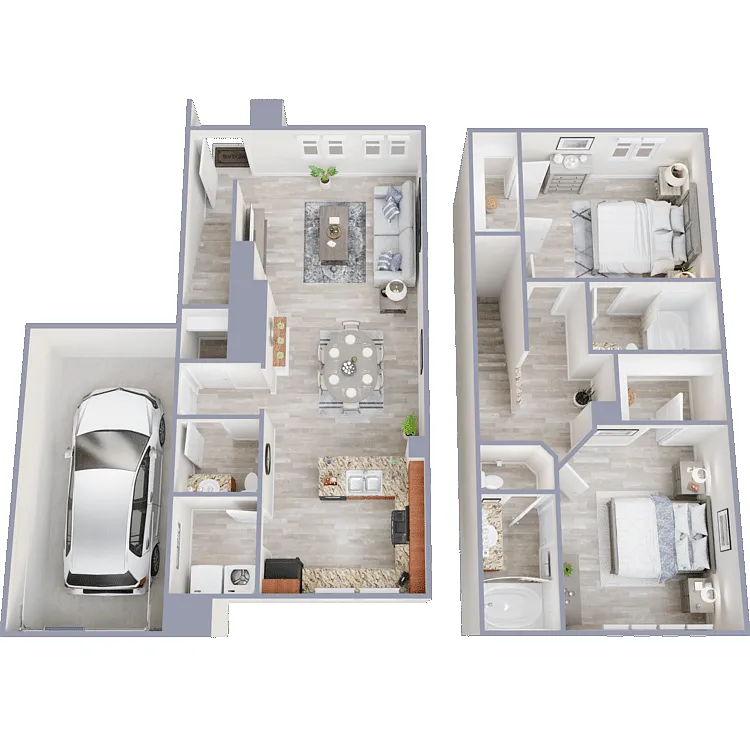 Floor plan Via San Lucia with Attached Garage included