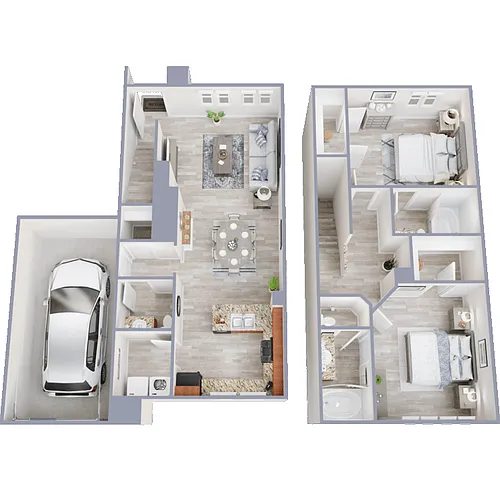Floor plan Via San Lucia with Attached Garage included