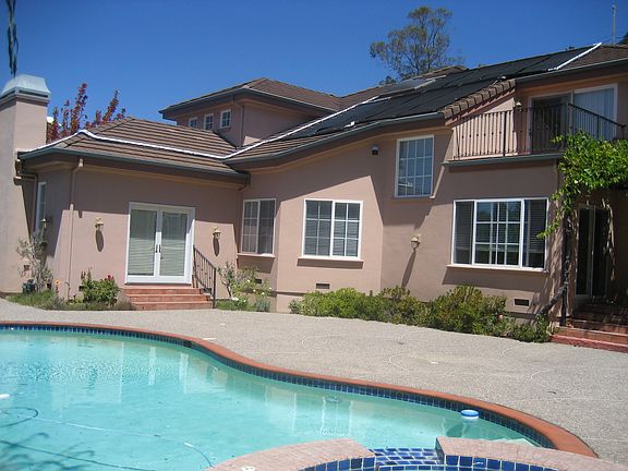 Backyard with pool & spa