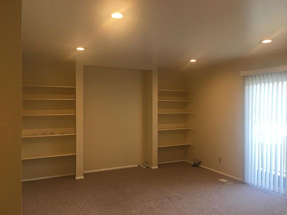living room- shelving and deck