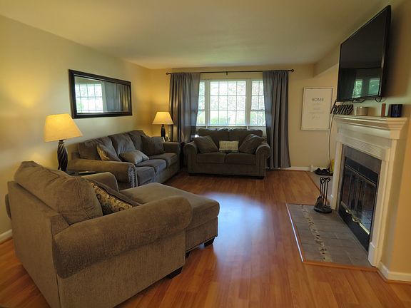 Living room with fireplace