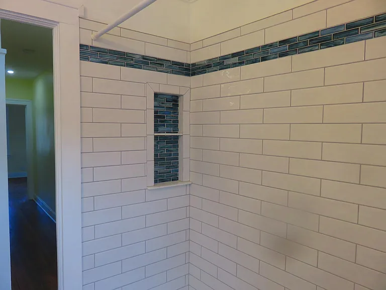 niche in tiled shower