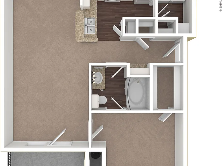 1X1SM: Beds - 1: Baths - 1: SqFt Range - 852 to 852