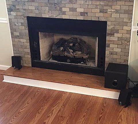 gas fireplace in living room