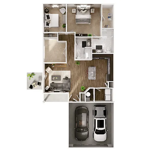 Floor plan Edgewater 3 with Enclosed Den