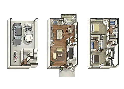Floor plan DIAMONDBACK TOWNHOUSE