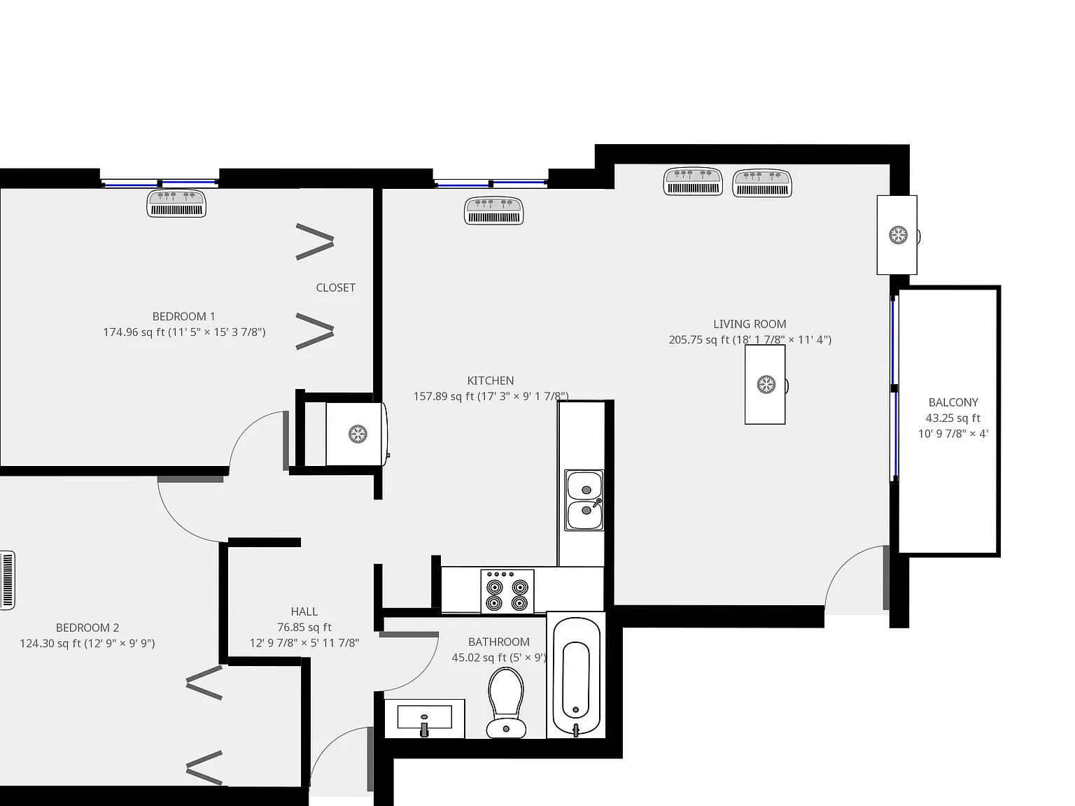2 bed, 921 sqft, $1,550 — Photo 2