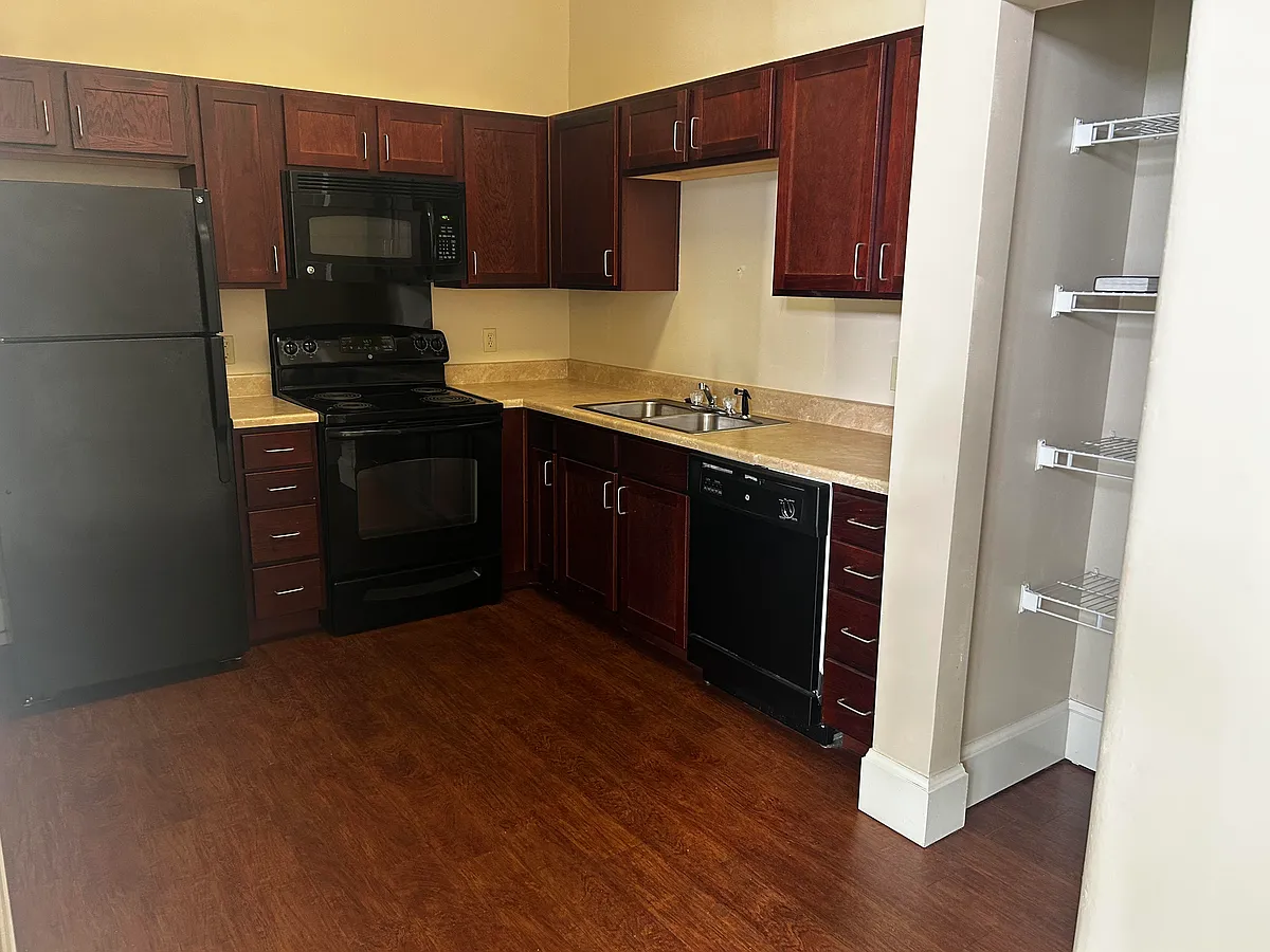 Another floor plan with kitchen area - Manhattan Apartments