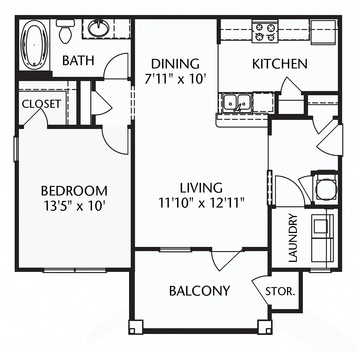Floor plan The Legion (unfurnished)