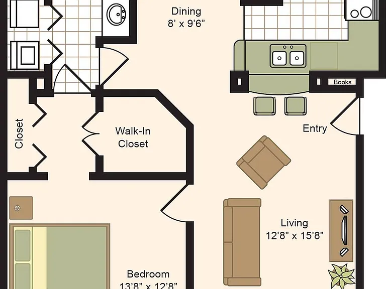 B | 1X1 | 821 sq ft B | 1X1 | 821 sq ft