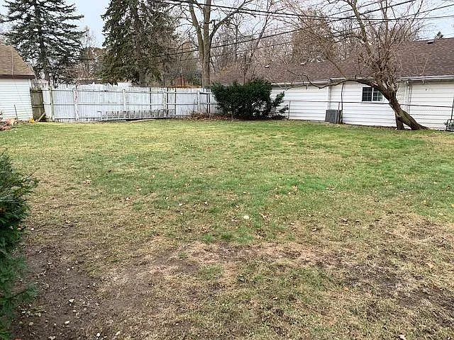 A large backyard.