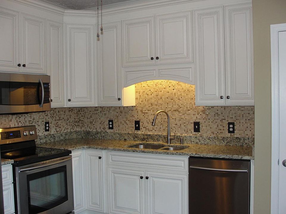 Beautiful cream wood cabinets