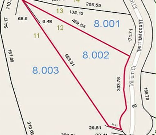 Lot 12 outlined in red