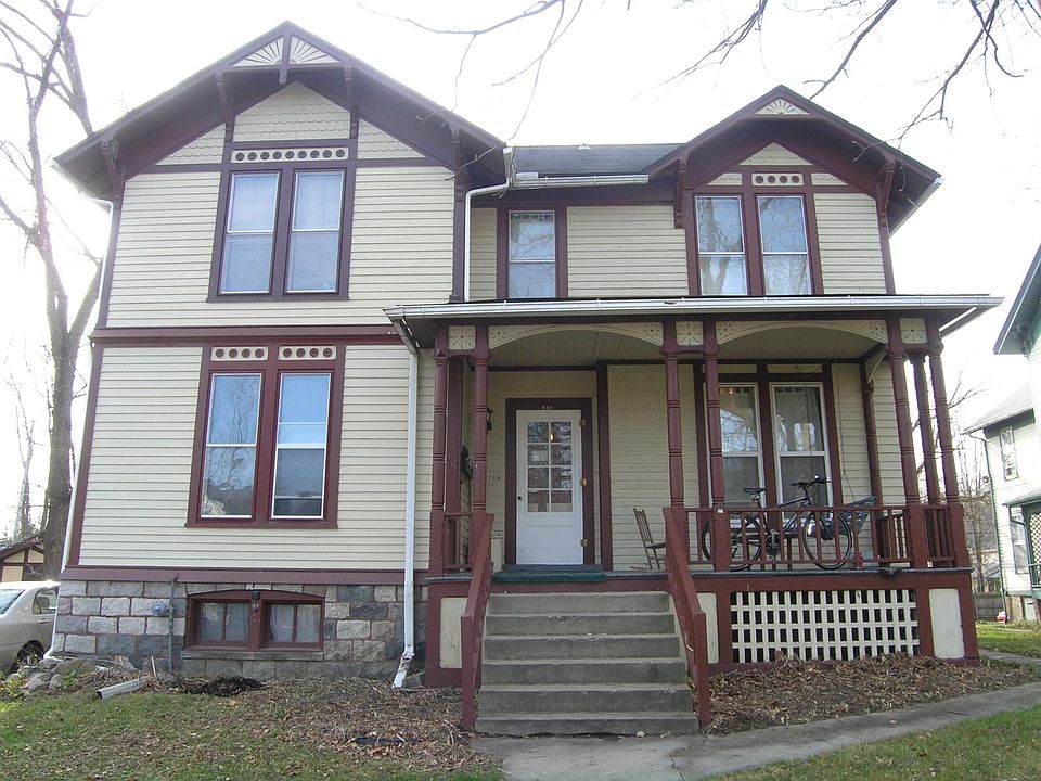 Apartment #2 is behind the two windows off the front porch.